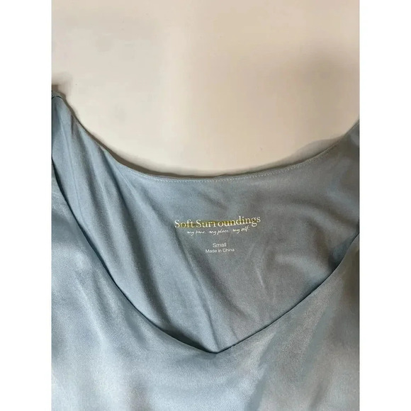 Soft Surroundings Women’s Small Light Blue Tiered Ruffle Asymmetrical Dress - Picture 3 of 6